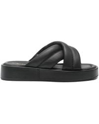 Clarks - 35Mm Alda Quilted Cross-Strap Sandals - Lyst