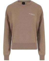 Pinko - Sweater Met Ronde Hals En Logo - Lyst