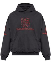 Balenciaga - Logo-Embroidered Hoodie - Lyst
