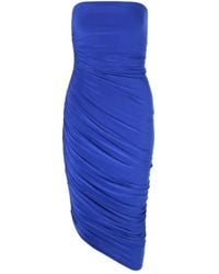 Norma Kamali - Draped-Design Asymmetric Dress - Lyst
