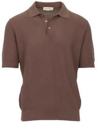 Gran Sasso - Waffle-Knit Short-Sleeve Polo Shirt - Lyst