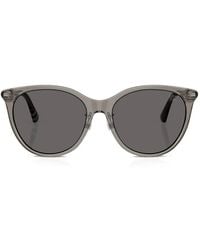 Burberry - Check Round-Frame Sunglasses - Lyst