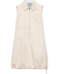 Prada - Half-Zip-Minikleid mit Kordelzug - Lyst