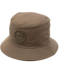 Stone Island - Compass-motif Cotton Bucket Hat - Lyst