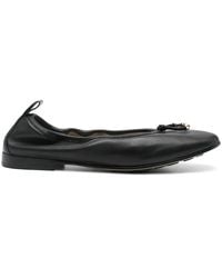 Giorgio Armani - Ballerinas Mit Logo-Prägung - Lyst
