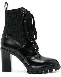 Santoni - 75mm Lace-up Leather Ankle Boots - Lyst