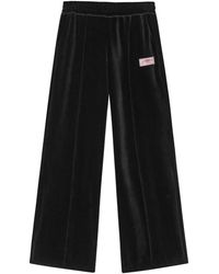 Ganni - Velour Panelled Straight Trousers - Lyst
