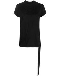 Rick Owens - Cotton T-shirt With Tone-on-tone Stitching - Lyst