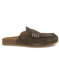 JW Anderson - Stitch-Detail Suede Mules - Lyst