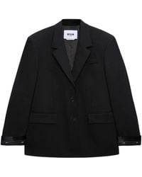 MSGM - Geknöpfter Blazer Mit Verzierten Details - Lyst