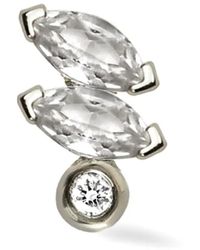 Lark & Berry - 14Kt Veto Sapphire And Diamond Earring - Lyst