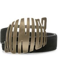 Jean Paul Gaultier - Logo-Buckle Suede Belt - Lyst