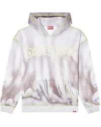 DIESEL - Boxt-Hood-Show Cotton Hoodie - Lyst