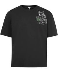 Loewe - X Louis Wain Cotton-Blend Anagram Cat Loose T-Shirt - Lyst