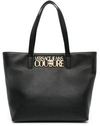 Versace - Logo-plaque Faux-leather Tote Bag - Lyst