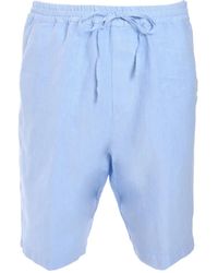 120% Lino - Drawstring Shorts - Lyst