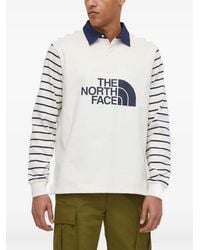 The North Face - Striped-Arm Logo-Print Polo Shirt - Lyst