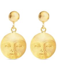 Ottoman Hands - Moon Face Drop Earrings - Lyst