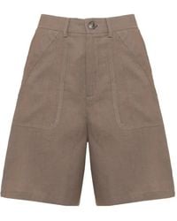 Emme - Emmadorni Linen Bermuda Shorts - Lyst