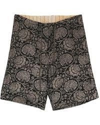 Uma Wang - Floral-Print Drawstring Shorts - Lyst