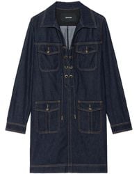 Zadig & Voltaire - Robe Courte Remacha À Détail De Laçage - Lyst