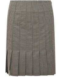 Ferragamo - Midi-Plooirok Met Gingham-Ruit - Lyst