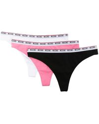 Moschino - Logo-waistband Thongs (pack Of Three) - Lyst