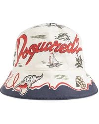 DSquared² - Beach-Print Bucket Hat - Lyst