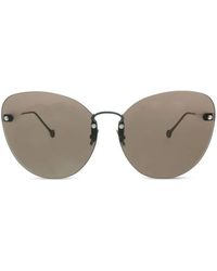 Ferragamo Eyewear - Occhiali Da Sole Con Montatura A Giorno - Lyst