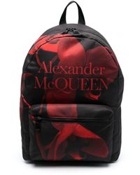 Alexander McQueen - Rucksack mit Logo-Print - Lyst
