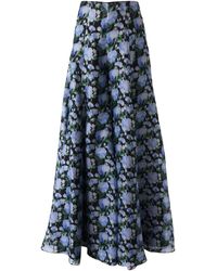 Carolina Herrera - Palazzohose Mit Pfingstrosen-Print - Lyst