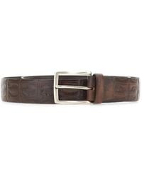 Alberto Luti - Crocodile-Print Leather Belt - Lyst
