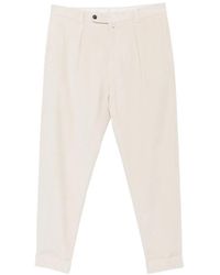 Berwich - Pantalon En Velours Côtelé Chiaia Gd À Design Plissé - Lyst