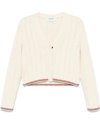 Thom Browne - Merino Wool V-Neck Cardigan - Lyst
