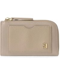 Fendi - Ff Logo-Plaque Leather Wallet - Lyst
