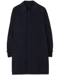 Burberry - Single-Breasted Logo Patch Coat - Lyst