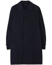 Burberry - Single-Breasted Logo Patch Coat - Lyst