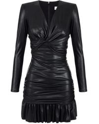Elisabetta Franchi - Ruffled-Hem Mini Dress - Lyst