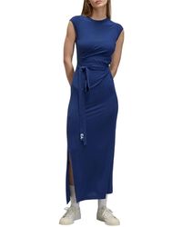 Y-3 - Belted Stripe-Detail Dress - Lyst
