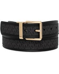 MICHAEL Michael Kors - Monogram-Print Buckle Belt - Lyst