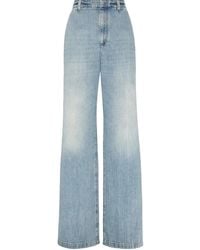 Brunello Cucinelli - High Waist Jeans Met Wijde Pijpen - Lyst