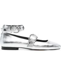 Maje - Ballerine Con Effetto Metallizzato - Lyst