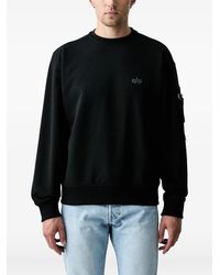 Alpha Industries - Pull À Logo Brodé Et Poche Zippée - Lyst