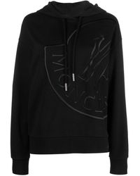 Moncler - Logo-embroidered Cotton-blend Hoodie - Lyst