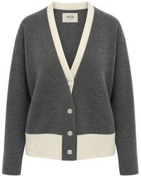 Seventy - Cardigan 19.70 Colour Block À Col V - Lyst