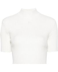 Courreges - Oberteil Mit Stehkragen - Lyst