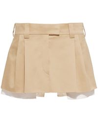 Miu Miu - Minifalda con logo bordado - Lyst