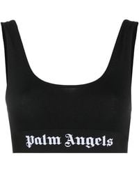 Palm Angels - Sports Bra With Logo Band - Lyst