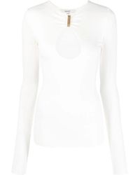 MANURI - Cut-out Detail Long-sleeve Top - Lyst