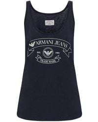 Emporio Armani - Logo-Print Tank Top - Lyst